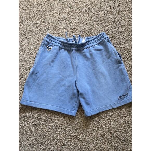 Adidas ADVENTURE SHORTS Altered Blue Large Lounge Comfort Beachy Athleisure - Picture 3 of 8